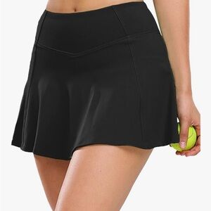 Women's Black Athletic Skort